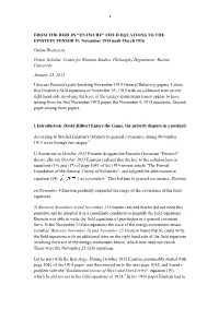 "ENTWURF" FIELD EQUATIONS to the EINSTEIN TENSOR II: November 1915 Until March 1916
