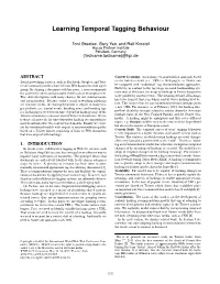 Learning Temporal Tagging Behaviour