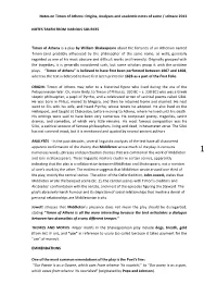 Notes on Timon of Athens: Origins, Analyses and Academic Notes of Same / Sdmace 2013