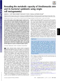 Revealing the Metabolic Capacity of Streblomastix Strix and Its Bacterial Symbionts Using Single- Cell Metagenomics