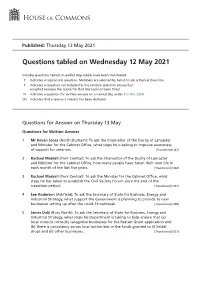View Questions Tabled on PDF File 0.16 MB