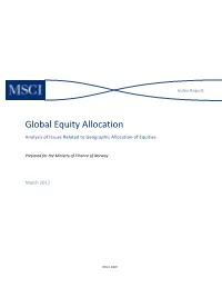 Global Equity Allocation