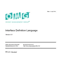 Interface Definition Language