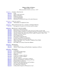 Minnesota Rules of Evidence Effective July 1, 1977 with Amendments Effective As of July 1, 2019