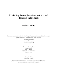 Predicting Future Locations and Arrival Times of Individuals