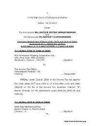 1 in the High Court of Judicature at Madras Dated