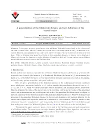 A Generalization of the Minkowski Distance and New Definitions of the Central Conics