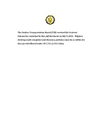 Csx Transportation Contract Summary