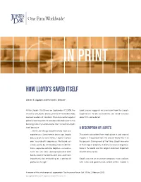 How Lloyd's Saved Itself