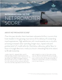 INTRODUCTION to the NET PROMOTER ® WHISTLER SCORE Photo: Blake Jorgenson