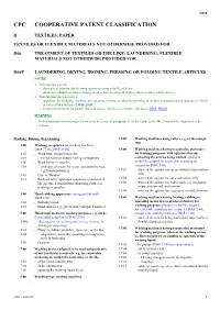Laundering, Drying, Ironing, Pressing Or Folding Textile Articles Notes 1