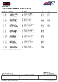 Nascar Elite 1 Classification