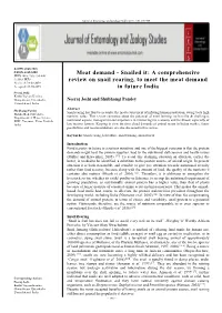 A Comprehensive Review on Snail Rearing, to Meet the Meat Demand