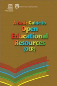 Basic Guide to Open Education Resources