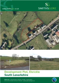 Development Plot, Elsrickle South Lanarkshire
