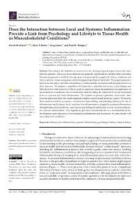 Does the Interaction Between Local and Systemic Inflammation Provide