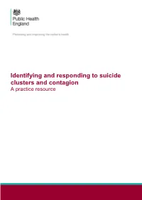 Identifying and Responding to Suicide Clusters and Contagion a Practice Resource