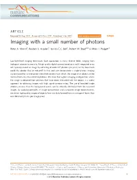 Imaging with a Small Number of Photons