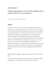 Modeling Copepod Populations in the Gulf of Maine: Building Prediction Capability Through a Process-Oriented Approach
