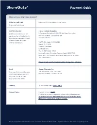 Payment Guide