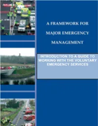Introduction to a Guide to Working with the Voluntary Emergency Services