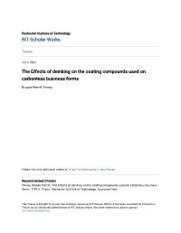The Effects of Deinking on the Coating Compounds Used on Carbonless Business Forms