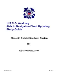 U.S.C.G. Auxiliary Aids to Navigation/Chart Updating Study Guide