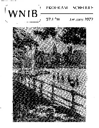 WNIB Program Schedule January 1972