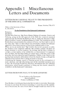 Appendix 1 Miscellaneous Letters and Documents