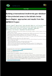 Building a Transnational Biodiversity Geo-Database of the Protected Areas in the Adriatic-Ionian Macro-Region: Approaches and Results from the IMPRECO Project