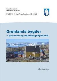 Grønlands Bygder – Økonomi Og Udviklingsdynamik