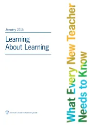 Learning About Learning Report