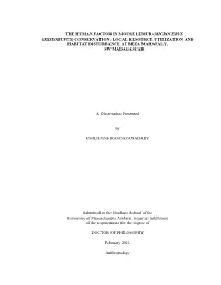 Microcebus Griseorufus) Conservation: Local Resource Utilization and Habitat Disturbance at Beza Mahafaly, Sw Madagascar