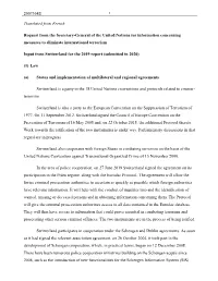 Switzerland for the 2019 Report (Submitted in 2020)