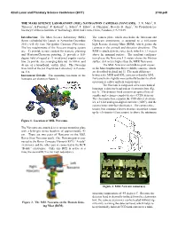 The Mars Science Laboratory (Msl) Navigation Cameras (Navcams)
