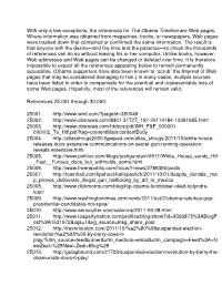 With Only a Few Exceptions, the References for the Obama Timeline Are Web Pages