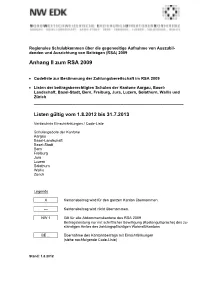 Codeliste Schuljahr 2012/13