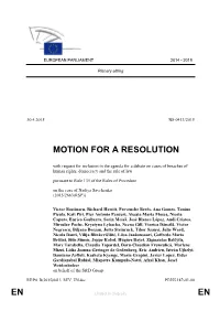 En En Motion for a Resolution