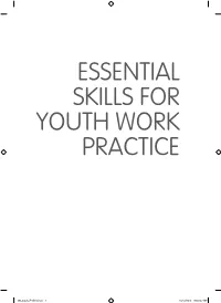 Essential Skills for Youth Work Practice