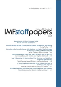 Estimation of De Facto Exchange Rate Regimes: Synthesis of the Techniques for Infer Ring Flexibil Ity and Bas Ket Weights Jeffrey Frankel and Shan G-Jink 384Wei