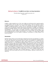 Freebsd Kernel Stack and Heap Exploitation Abstract Introduction