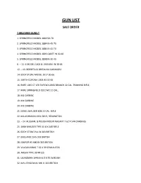 Gun List Sale Order