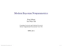 Modern Bayesian Nonparametrics