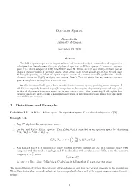 Operator Spaces