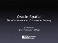 Oracle Spatial Developments at Ordnance Survey