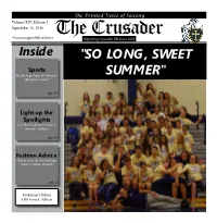 The Crusader @Saxonypublications Reporting Crusader Life Since 2003 Inside "SO LONG, SWEET Sports Ready to Get Hype for Saxony's SUMMER" Fall Sports Teams?!