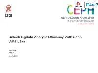 Unlock Bigdata Analytic Efficiency with Ceph Data Lake