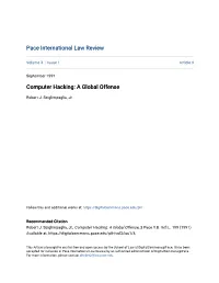 Computer Hacking: a Global Offense
