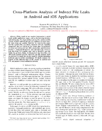 Cross-Platform Analysis of Indirect File Leaks in Android and Ios Applications
