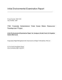 Initial Environmental Examination Report ______